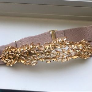 BCBGMaxAzria Gold Embellished Belt